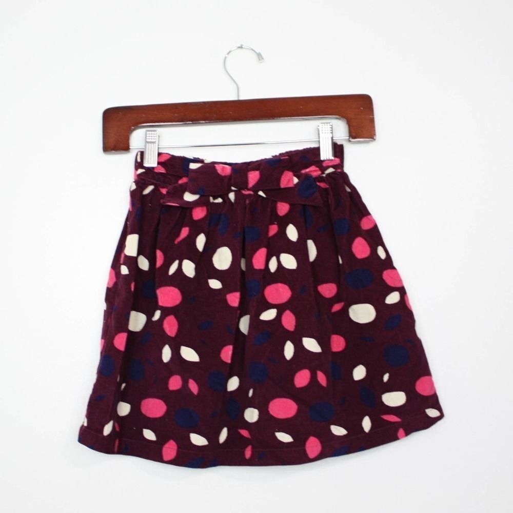Hanna Andersson Corduroy Polka Dot Skirt Sz 8